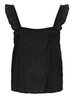 Produktfoto af en sort AMONA top set bagfra. Bagrund er hvid. Fra BySofieSønderby