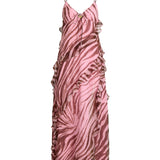 Produktbillede af pink EMILIA maxi kjole. Set forfra. Fra BySofieSønderby