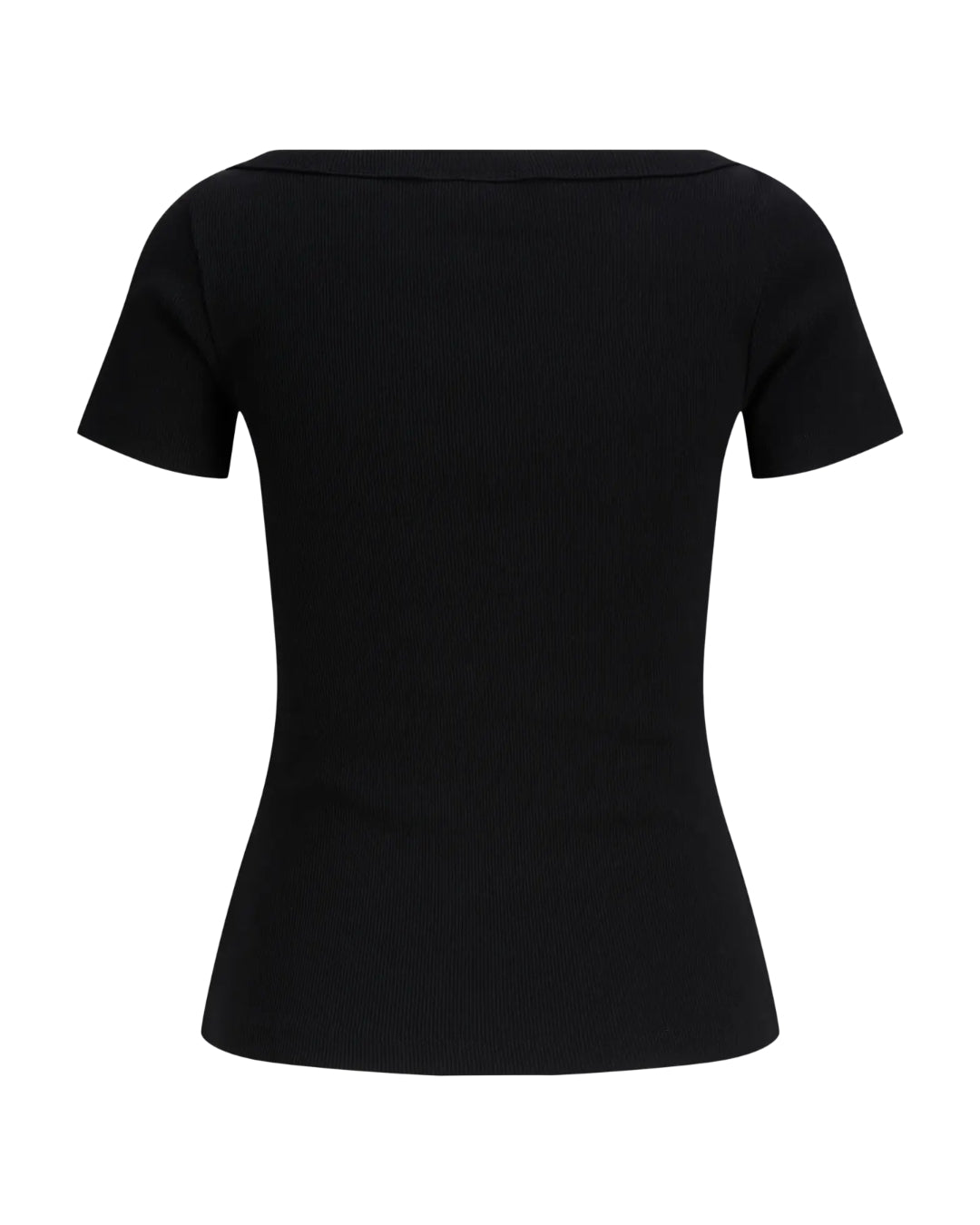 Produktbillede af sort FIFI boatneck t-shirt. Set bagfra. Fra BySofieSønderby