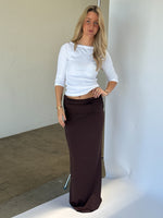 Modelbillede af brun FLORENCE nederdel. Fra BySofieSønderby