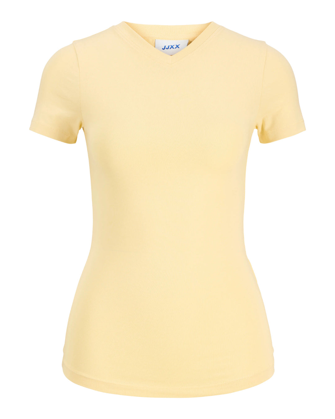 Produktbillede af gul GIGI top. Set forfra. Fra BySofieSønderby