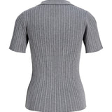 Produktbillede af grå HADLEY polo. Set bagfra. Fra BySofieSønderby