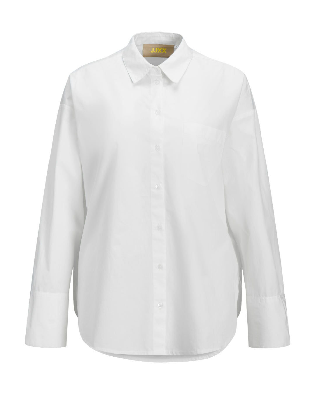 Produktbillede af hvid HENNA skjorte. Set forfra. Fra BySofieSønderby.