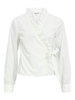 Produktbillede af hvid HOPE bluse. Set forfra. BySofieSønderby.
