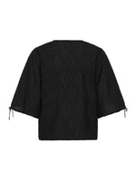 Produktfoto af JOELLA bluse, sort på hvid baggrund - fra BySofieSønderby