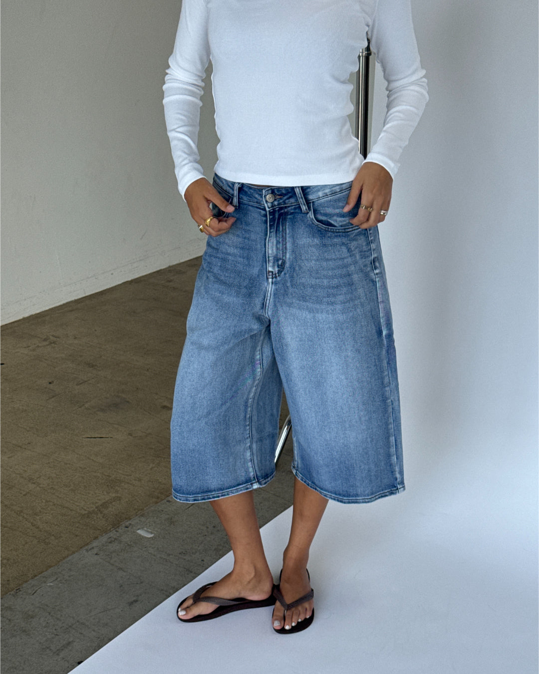Modelbillede af blå MADDIE jorts. Fra BySofieSønderby