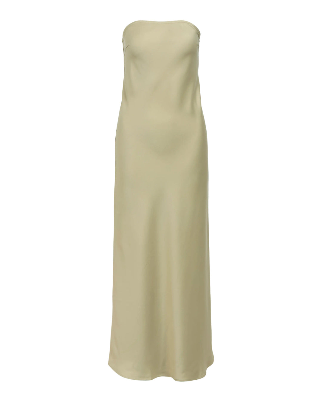 Produktbillede af beige NAT bandeau kjole. Set forfra. Fra BySofieSønderby