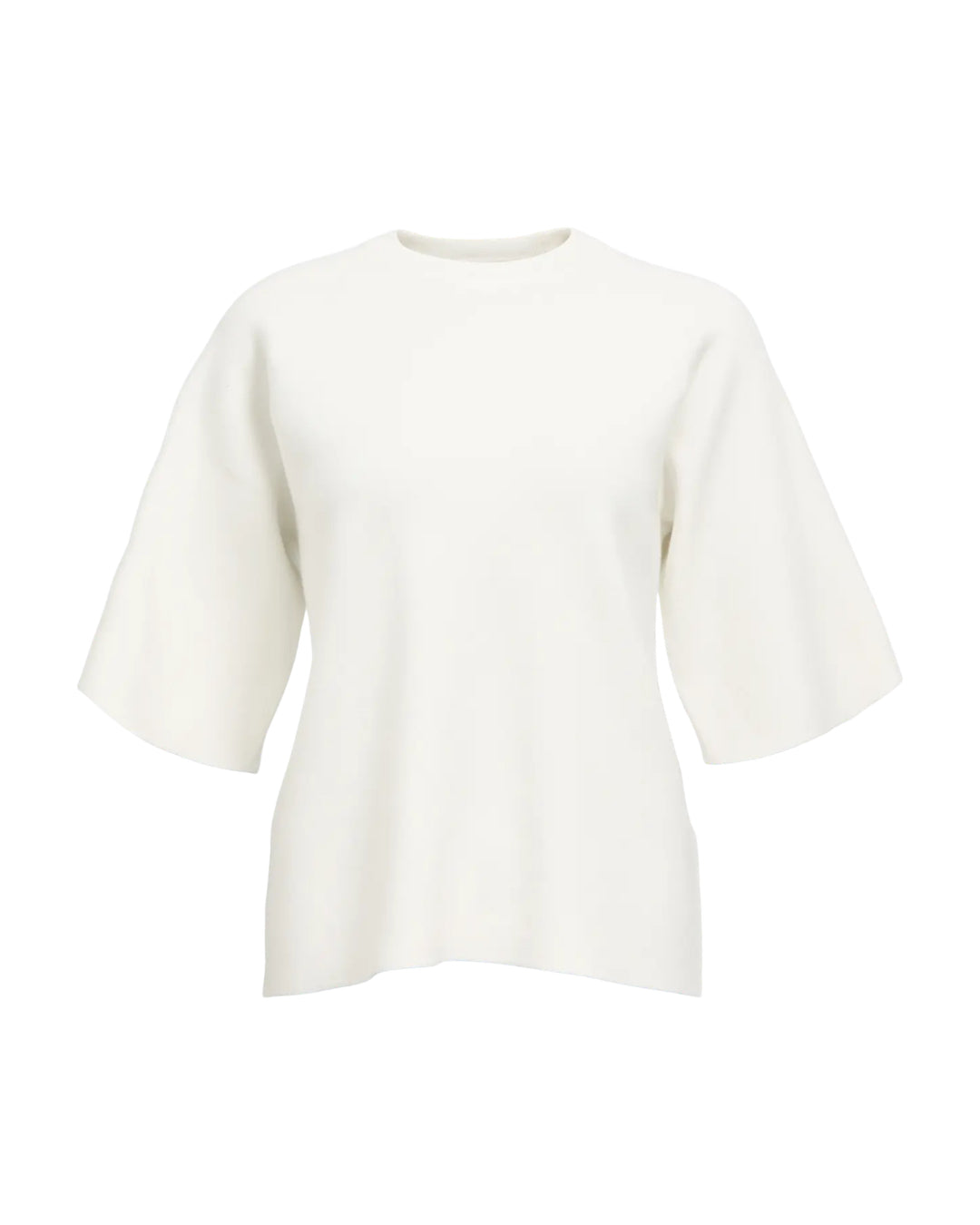 Produktfoto af Reynard t-shirt bluse i hvid. På hvid baggrund. Fra by Sofie Sønderby