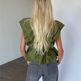 RIKKE flæsetop, army